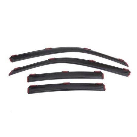 Ventshade Rainguards, Aerodynamic Design, In-Channel, Smoke, Acrylic, Set Of 4 194313