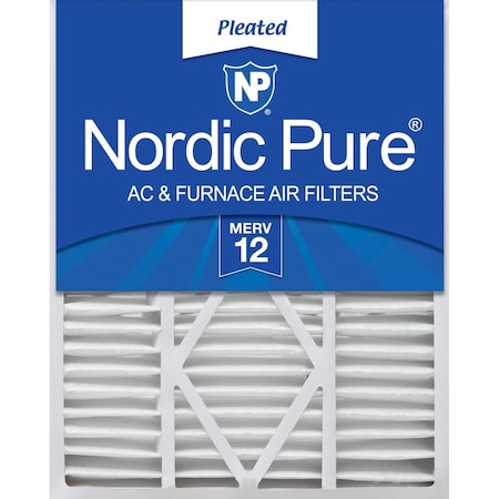 Nordic Pure 20x25x5 Pleated Air Filter, High Capacity, Electrostatically Charged Synthetic Media, MERV 12 20x25x5_1/4GCAM12-1