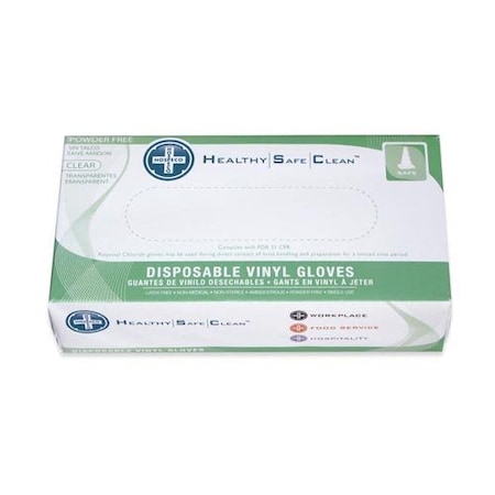 Safety Zone Vinyl Industrial Powder Free 3 mil Gloves Clear XL - Case of 1000 GL-V103FX