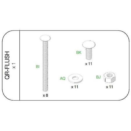 Folding Guard Hardware QR-FLUSH