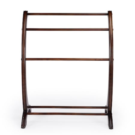 Homeroots 36in Deep Cherry Brown Wood Blanket Stand 389632