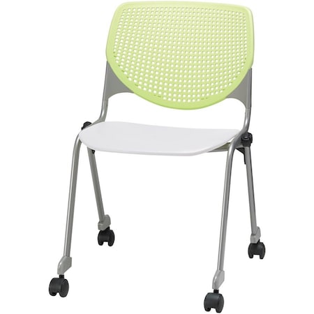 Kfi Poly Stack Chair, Lime Gn Back CS2300-BP14-SP08