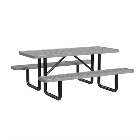 Leisure Craft Picnic Table, Granite, In Ground Mount, 6 ft L T6XPIG-GRANITE