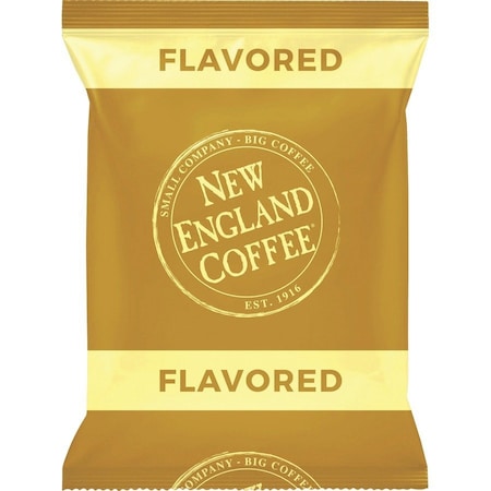 New England Coffee French Vanilla Coffee, Light/Medium, 2.5 oz Per Pack, French Vanilla, 24PK 26500