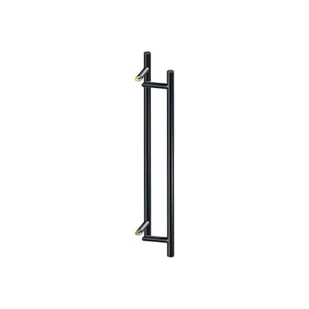 Deltana 36in Back to Back Round Offset Door Pulls Black Finish SSPORBB36U19