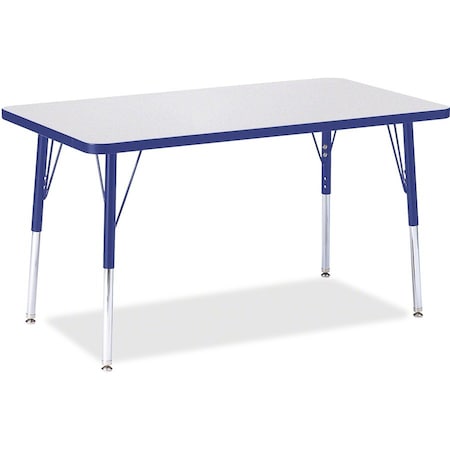 Jonti-Craft Berries Rectangle Activity Table, 24 in. x 36 in., A-height, Freckled Gray/Blue/Gray 6478JCA003