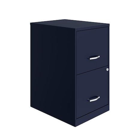 Space Solutions 14.25 in W 2 Drawer Vertical File Cabinet, Navy 24402