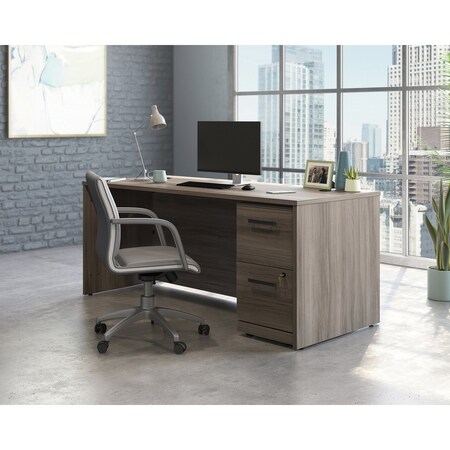Officeworks By Sauder 2-File Single Ped Desk, 29.291 in H, 71.102 in W X Hudson Elm 431517