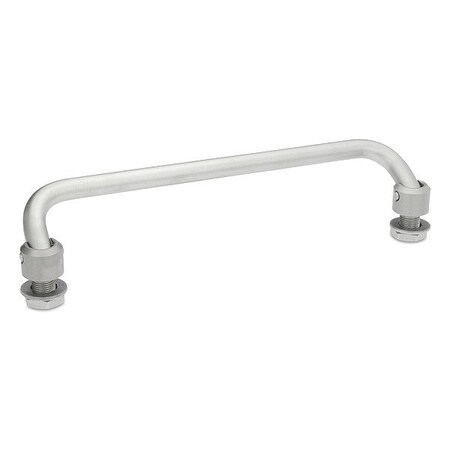 J.W. Winco Folding Pull Handle, Silver, SS 425.2-NI-10-180-GS