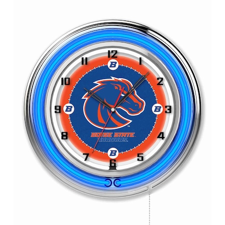 Holland Bar Stool Co Boise State University Double Neon 19" Clock Clk19BoiseS