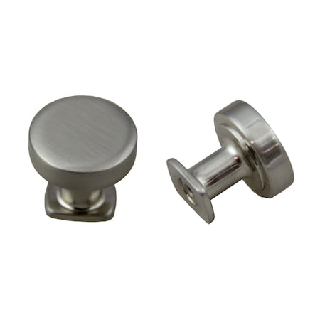 Pride Industrial 1-1/4in Diameter Manhattan Cabinet Knob Satin Nickel Finish K1218SN