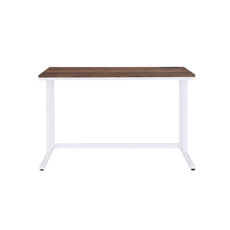 Homeroots 47" Brown and White Writing Desk 491480