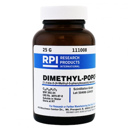 Rpi Dimethyl-POPOP 1, 4-bis-2-4-methyl-5-phenyloxazolyl-benzene, Scintillation Grade, 25 Grams 111008