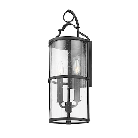 Troy Lighting Burbank 2 Light Wall Sconce 8.25 In. Textured Black B1312-TBK