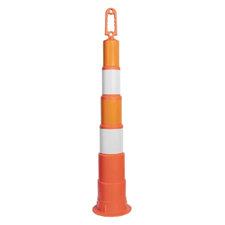 Jrex Safety 42 in Orange Channelizer Cone with (4) 6 in Engineer Grade Sheeting CHO42-JR-6-EG