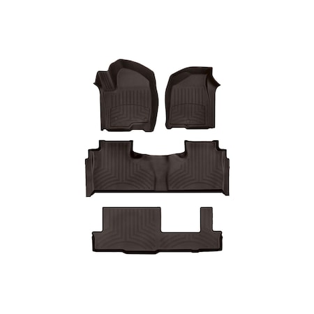 Weathertech Cocoa, Front and Rear and Rear FloorLiner HP 471632-1-2-4IM
