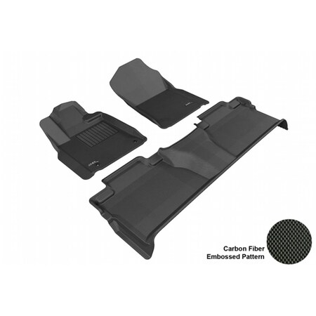 3D Maxpider TOYOTA TUNDRA 2014 CREWMAX KAGU BLACK R1 R2 Floor Mat L1TY15301509