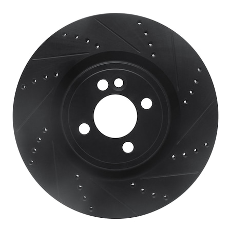 Dynamic Friction Co DFC Brake Rotor - Drilled and Slotted - Black 633-32008R