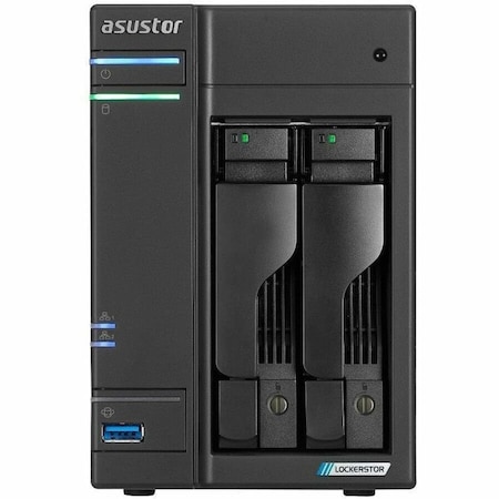 Asustor 2-BAY NAS, INTEL JASPER LAKE QUAD-CORE, 4GB DDR4 SODIMM, M.2 NVME SLOTS X 4, 2.5 AS6702T