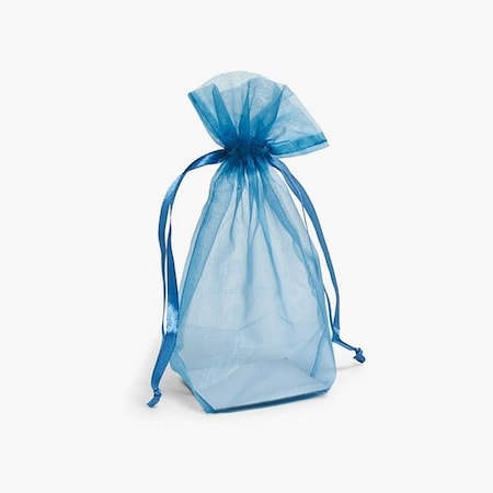 Nashville Wraps Smoke Blue Square Gusseted Sheer Bag, 2.75x2.75x8, 10PK GHB228BL