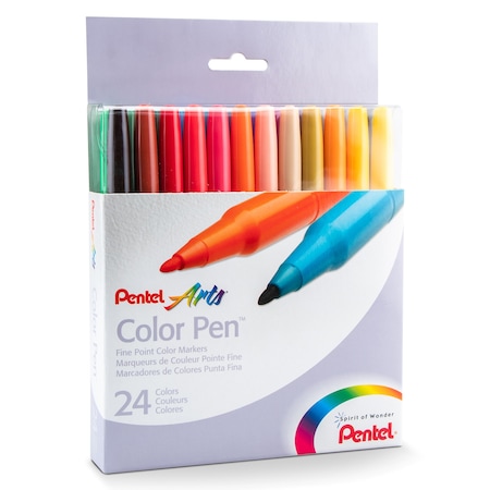 Pentel Color Pen, 24-Color Set S360-24