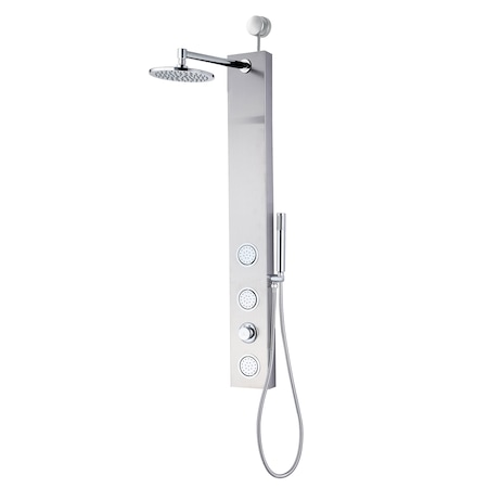Anzzi Beverly Series 43 in. 3-Jetted Shower Tower with Heavy Rain Shower and Body Jets SP-AZ080BN