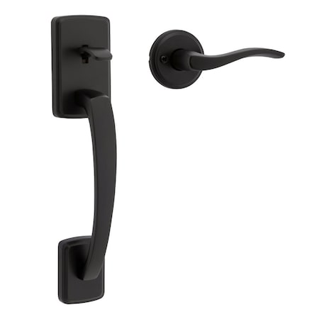 Kwikset Residential Handlesets Passage Reversible Matte Black 815BFHXSEL-514