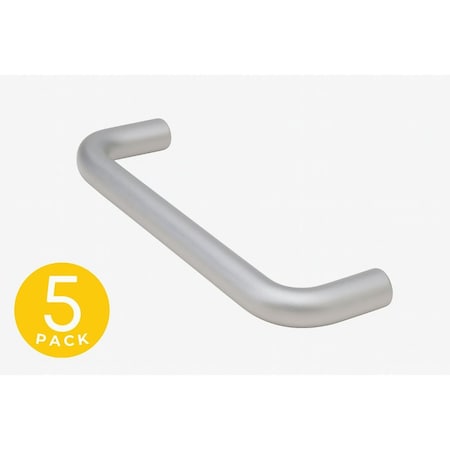 Sapphire 3 in. (76 mm) Center-to-Center Modern Brushed Chrome Wire Cabinet Hardware Drawer Pull, 5PK SP-800890