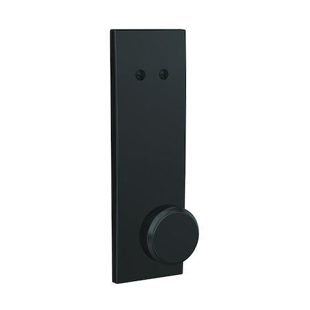 Schlage Residential Schlage Custom Custom Bowery Knob with Century Escutcheon Dummy Interior Trim Matte Black Finish FCT94BWE622CEN