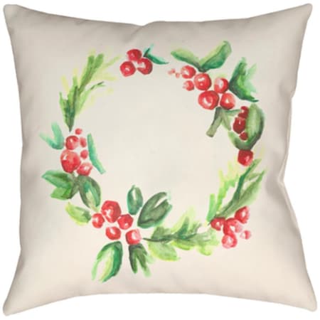 Artistic Weavers Lodge Cabin Wreath Poly Filled Pillow - 20 x 20 in. LGCB2079-2020