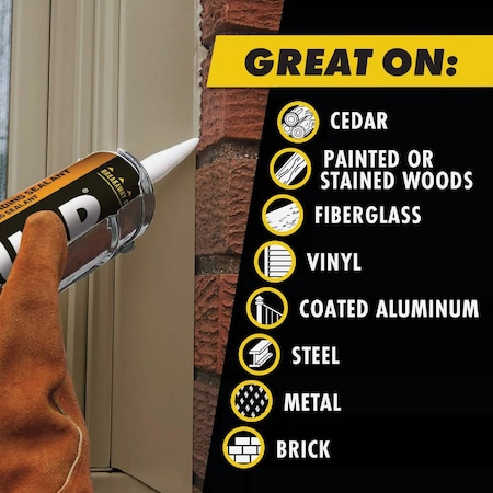 Osi QUAD 10 Oz. Window Door & Siding Polymer Sealant Brown 1637194