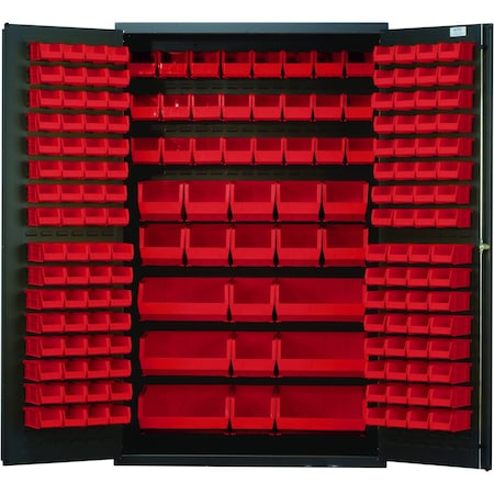 Quantum Storage Systems STORAGE CABINET W/171 RED BINS QSC-48RD