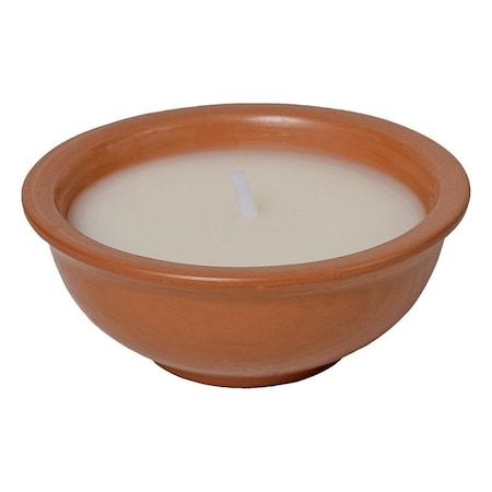 Seasonal Trends Y2404 Terracotta Candle, Bowl, Terracotta, Citronella, 34 to 39 hrs Burn Time Carton Y2646