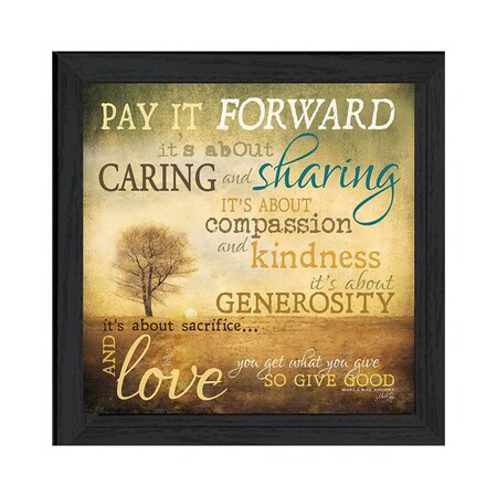 Homeroots Meaning of Pay it Forward 2 Black Framed Print Wall Art 407772