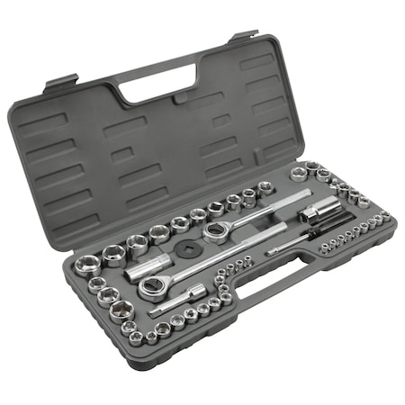 Performance Tool 52-Pc 1/4, 3/8 & 1/2 In Dr. Socket Set Tool Set, W1172 W1172