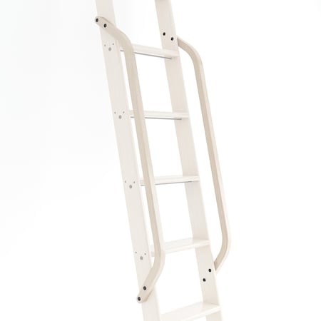 Quiet Glide Maple Wood Library Ladder Handrail Black (No Ladder) QG.6309.MA.08