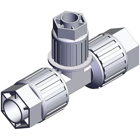 Smc High Purity Fitting, Reducer, PFA, Tee LQ3T5A-R1