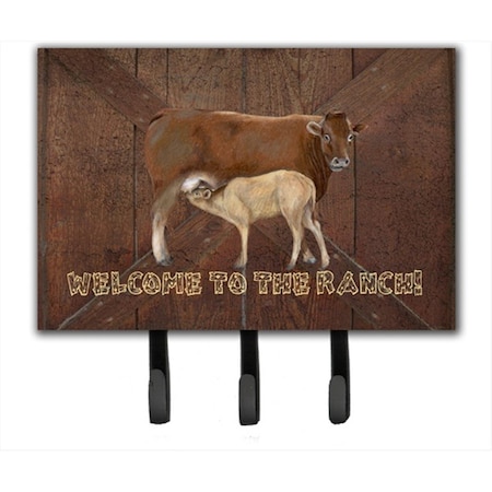 Carolines Treasures Welcome To The Ranch With The Cow And Baby Leash Or Key Holder SB3084TH68