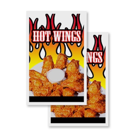 Signmission Hot Wings, Vinyl Decals Only 24 Inch x 36 Inch, Vinyl Decal, 2PK DSB-2436-2PACK-Hot Wings