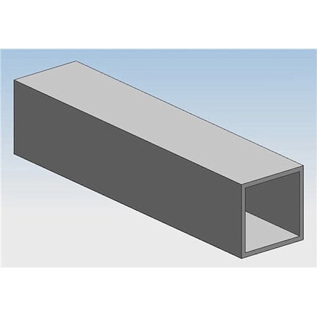 Zoro Select CarbonSteelSquareTube, 4ft-L, 4.5in-W ts4.5x.188-48