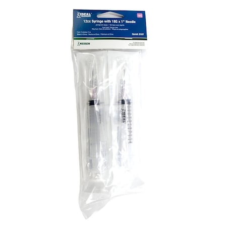Neogen Ideal Syringe with Needle, 12 cc Capacity 9187