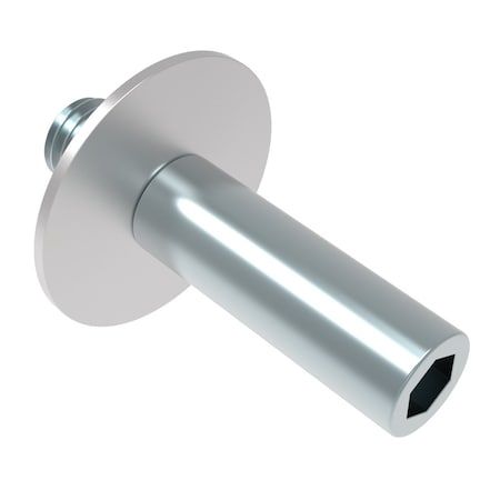 Southco Rotary Push To Close Latch, Striker Bolt, M6 Thread, Steel, Zinc Plate, Bright chromate R4-90-124-10