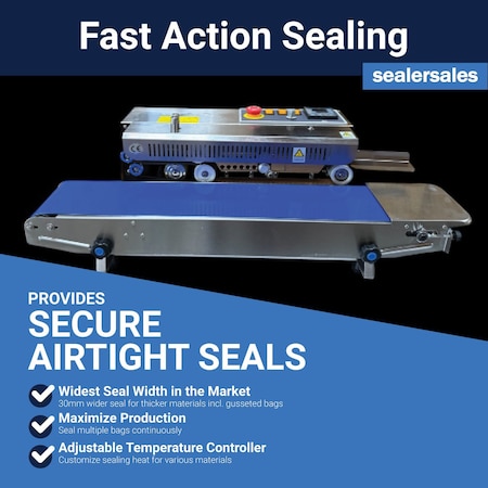 Sealer Sales Horizontal Band Sealer Embossing, Right Feed, 30mm Seal Width CBS-880I-30mm