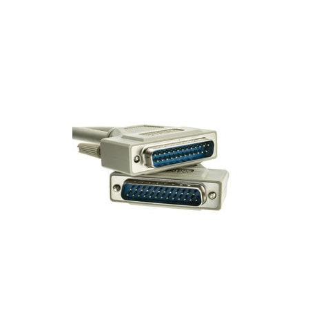 Cable Wholesale Bidirectional Printer Cable, DB25 Male, 18 Twisted Pairs, A/A Type, 15 foot 10E2-05115