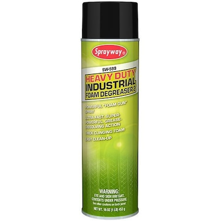 Sprayway Foam Degreaser, White, 12 PK SW599