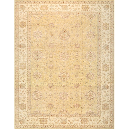 Pasargad Home Denver Hand-Knotted L. Gold Lamb's Wool Area Rug-13 ft. 0 in. X 17 ft. 5 in. 38963