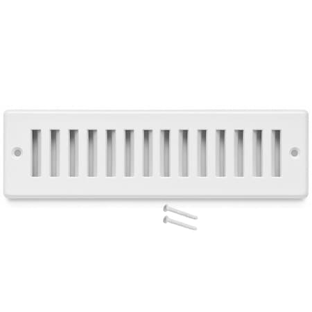 Sierra Grates 2 in. H X 12 in. W 2-Way 45 Degree Louvered, Steel, White Toe Space Grille TSG212-WHT