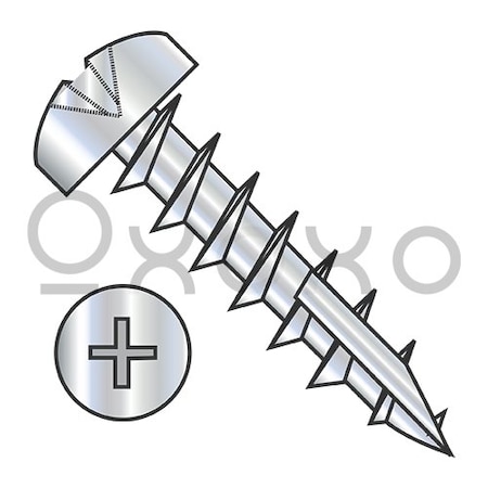 Oxoxo 6-13X1/2 Phillips Pan Deep Thread Wood Screw Type 17 Full Thread Zinc Bake, 10000PK 523343