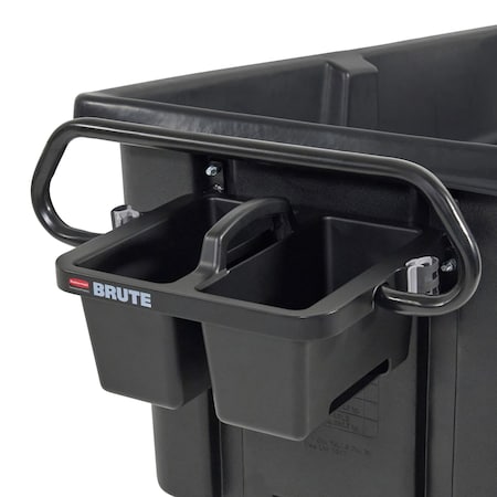 Rubbermaid Commercial Caddy, Black, Includes Handle, 14 in H 2221459