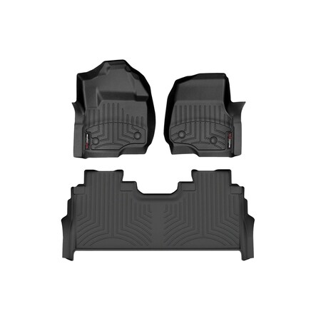 Weathertech Black, Front and Rear Floorliners for Vinyl Floors 4410511V-4410126